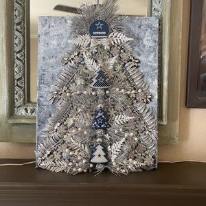 Silver and Blue Holiday Wall Decor